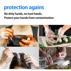 2000PCS Disposable TPE Gloves 10 Boxes Powder Free Latex Free Clear Food Service