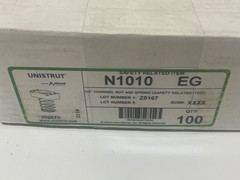 100 Count Box – Unistrut 1/2-13 Spring Nuts for Unistrut B-Line Channel N1010 EG