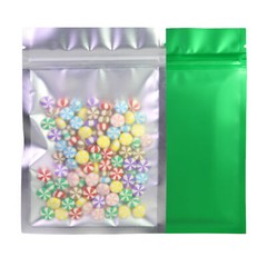 100/500/1000 Clear/Silver/Green Flat Mylar Foil Zip Lock Bags 10x15cm (3.9×5.9″)