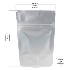 3″ x 5″ Small Reclosable Smell Proof Zip Lock Bag – 500 Pack (Clear-Silver)
