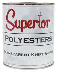 Superior Polyester Adhesive- Transparent, Knife Grade Stone Adhesive (Quart)