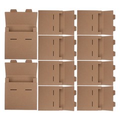 10Pcs Kraft Paper Cardboard Boxes for Shipping Albums Drawings and Documents