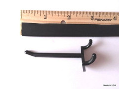 100 2″ Black Plastic Peg Hooks Garage, Storage, Retail Pegboard Display USA Made