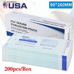 Sterilization Pouches- 3.5 ” x 10 ” Dental Medical Self Seal Pouch Bag 200 Bags