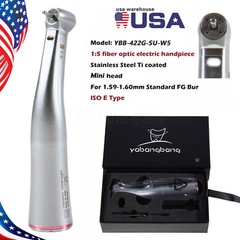 1-5 Dental 1:5 LED Light Fiber Optic Contra Angle Mini Handpiece for NSK az5