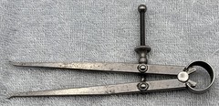 Lot of 5, Vintage, Spring Dividers, 3 L.S. Starrett, 1 Lufkin, 1 Unknown.