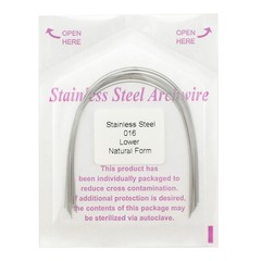 100pcs Orthodontic Archwire Stainless Steel Brace Wires Natural Round Rectanglar