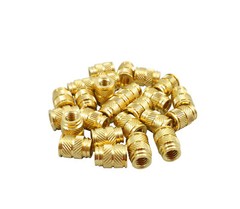 Qty 100 M5 5mm M5-0.8 Long Metal Threaded Heat Set Screw Inserts for 3D Printing