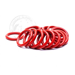 Food Grade O-Ring 5mm Cross Section 18mm-90mm OD Red Silicone Seals O-Rings