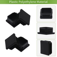 1.5 Inch Square Tube End Cap Plastic Plugs 12 Pack Square Tubing 1.5 x 1.5