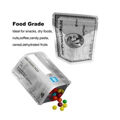 100PCS 3.5g Zip Seal Mylar Pouches Food Grade Resealable Smell Proof Storage Bag