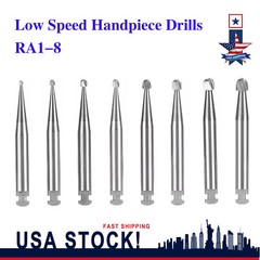5 Pcs/Pack Dental RA Round Carbide Bur For Slow Speed Latch Type RA 1#-8# Choose