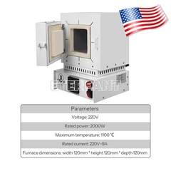 2000W/3000W Dental Lab 1100℃ Burnout Furnace High Temperature Fiber Ceramic Oven