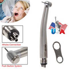 SANDENT Standard Head Dental Air Turbine High Speed Push Button Handpiece 4 Hole