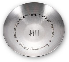 6 Year Anniversary Iron Gifts for Him Her Couples 6th Wedding small, Silver