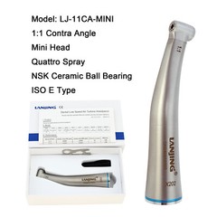 Dental Contra Angle Handpiece 1:1 Fiber Optic Low Speed Mini Inner Channel NSK
