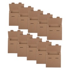 10Pcs Kraft Paper Cardboard Boxes for Shipping Albums Drawings and Documents
