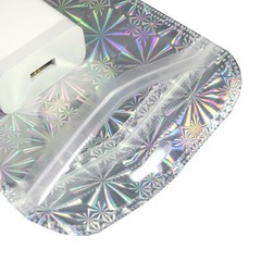 100x Clear & Silver Mylar Holographic Zip Bags 4x6in (Free 2-Day Shipping)