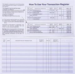 24PCS Check Registers For Personal Checkbook, Easy To Read Checkbook Register