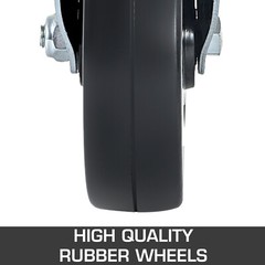 4PCS Scaffolding Caster 8″ x 2″ Black Wheels w/ Locking Brakes 1-3/8″ 4400LBS