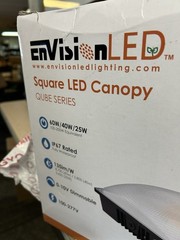 ENVISION LED SQUARE LED CANOPY QUBE SERIES BRONZE LED-SCP-3P60-TRI-BZ
