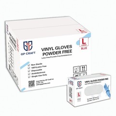 Disposable Blue Vinyl Gloves Latex-Free Powder-Free 1000 Count