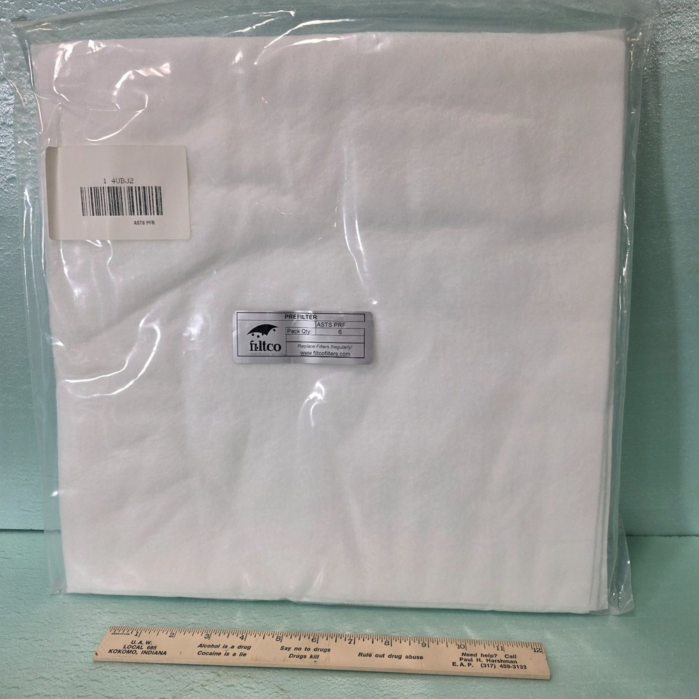Filtco ASTS-PRF Prefilter 1 pack of 6 Air Science Replacement Filter NEW