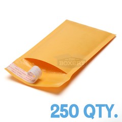 250 #000 Kraft Bubble Padded Envelopes Mailers 4 x 8 from TheBoxery