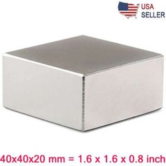 1-10Pc Big Block Magnets Strong N52 Neodymium Large Magnet Rare Earth 40x40x20mm