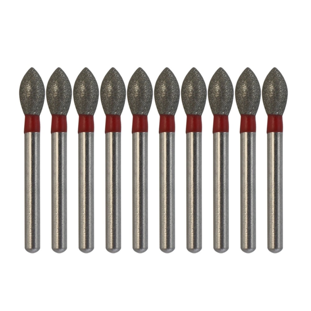 Dental Diamond Football Burs 368/023F Fine Grit Red FG 1.6mm High Speed Turbine