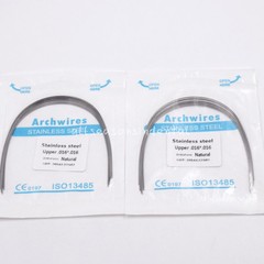 10 Pcs/Pack Dental Orthodontic Stainless Steel Arch Wires Rectangular Natural