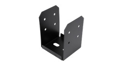 4PACK 8×8 Post Base Bracket for Pergola, Black Powder Coated Steel with Standoff