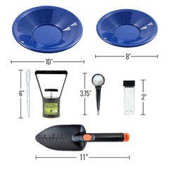 ASR Outdoor Gold Panning Kit Gold Rush Prospecting Tools Accessories 10pc