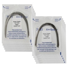 US 100PCS Orthodontic Niti Arch Wire Super Elactic Ovoid Form Round Rectangular