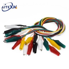 10PCS Alligator Clips Electrical DIY Test Leads Alligator Double-ended Crocodile