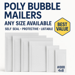 ANY SIZE POLY BUBBLE MAILERS SHIPPING MAILING PADDED BAGS MAILER ENVELOPES SELF