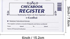 20Pack Checkbook Register, Check Registers for Personal Blank Ledger Transaction