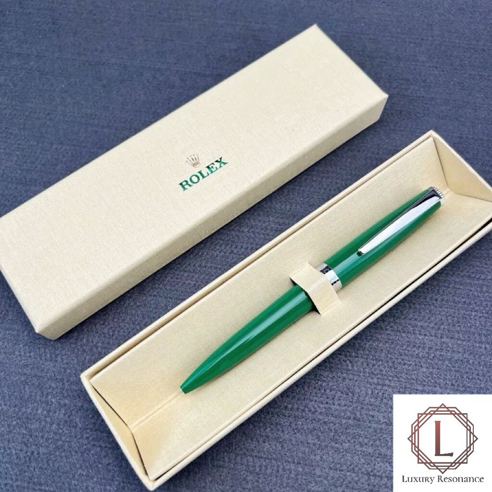 Rolex Green Emerald Emblem Twist Ballpoint Pen AD VIP Gift Original Guaranteed