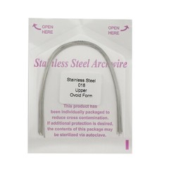 100PCS Orthodontic Stainless Steel Arch Wire Ovoid Form Round Rectangular Squre