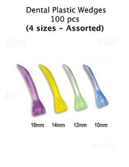 Dental Plastic Wedges – 100 pcs – (4 sizes – Assorted)