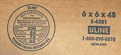 6″ x 6″ x 48″ Cardboard Corrugated Box – SINGLE BOX – TALL