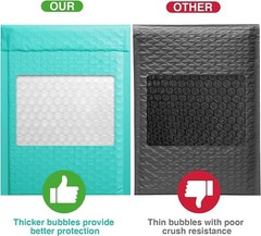 Jiaro Pack Poly Bubble Mailer Padded Envelope Mailing Bags 6×10″ 600Pcs Teal