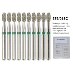 Dental Burs Diamond FG Round End Taper Football Flame Long Round Pear High Speed