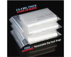 Zip Seal Clear Plastic Recloseable Parts Bags 2 Mil & 4 Mil Thick, Jewelry Bags