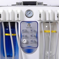Portable Dental Delivery Unit Syringe Suction Turbine With Air Compressor 4Hole