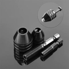 4Pcs 1/4″Hex Shank Keyless Drill Chuck Adapter Bit Quick Change Converter Driver