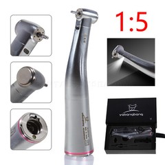 Dental 1:5 Increasing LED Fiber Optic Contra Angle Red Ring For NSK Ti Max Z95L