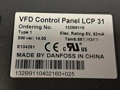 Danfoss Type 1 VFD Control Panel LCP 31 – 132B9110 – NEW