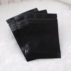 100 Black Mylar Foil Resealable Smell Proof Bags Repacking Flat Food Pouch 3×4″
