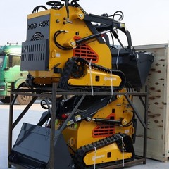 Mini Skid Steer Loader 24HP 4-in-1 Bucket 3-Stage Pump Hydraulic System 2026 New